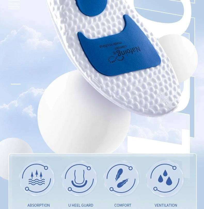 New Height Increase Insoles Men's and Women's Sports Shock Absorbing Insole Breathable Comfort Shoe Pads 2Pcs/4Pcs