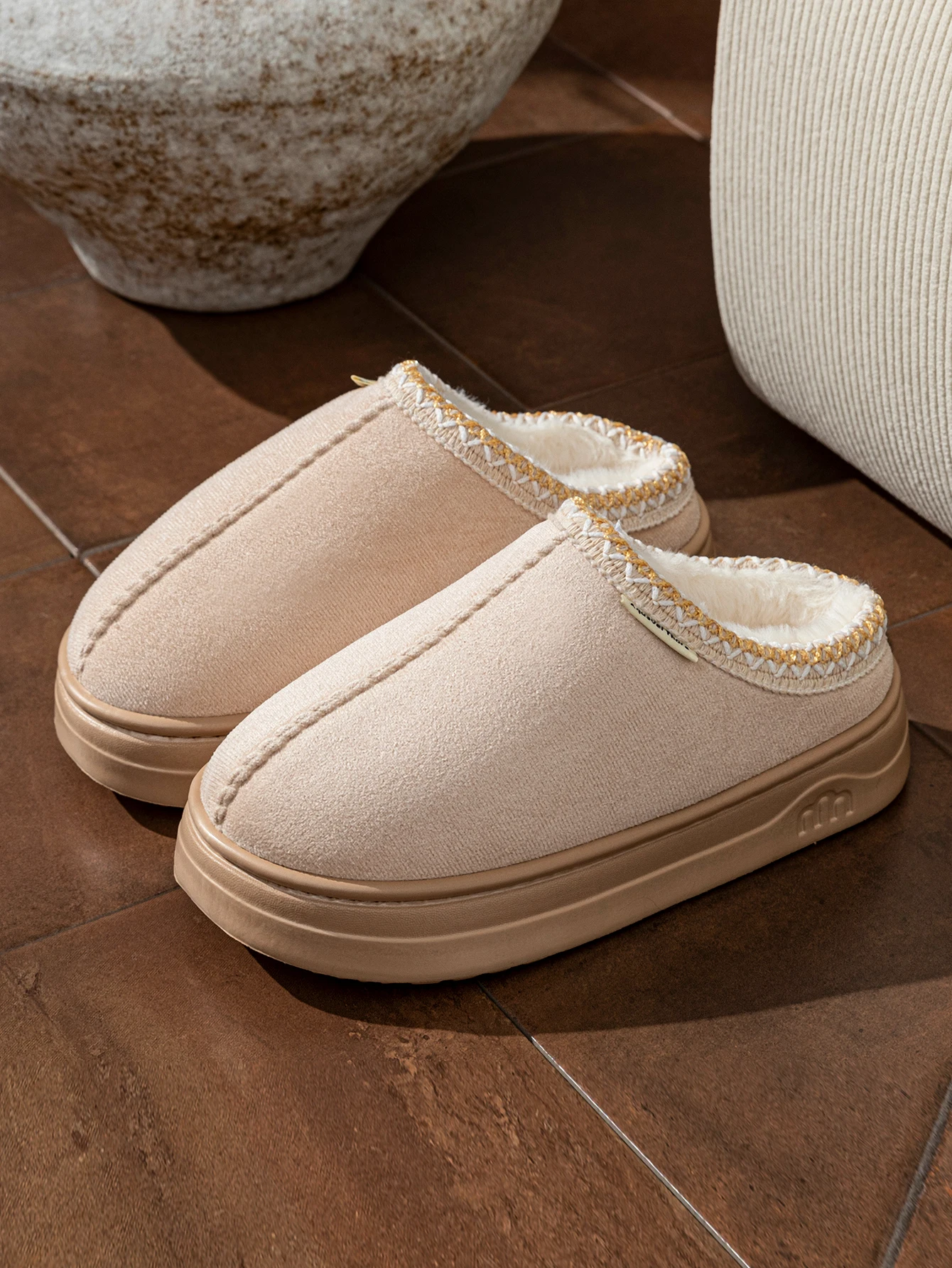 Fashion Winter Soft Sole Women's Slipper Boots Fuzzy Outdoor Casual Simple Anti-slip Indoor Warm Comfort Men Plush Home Shoes