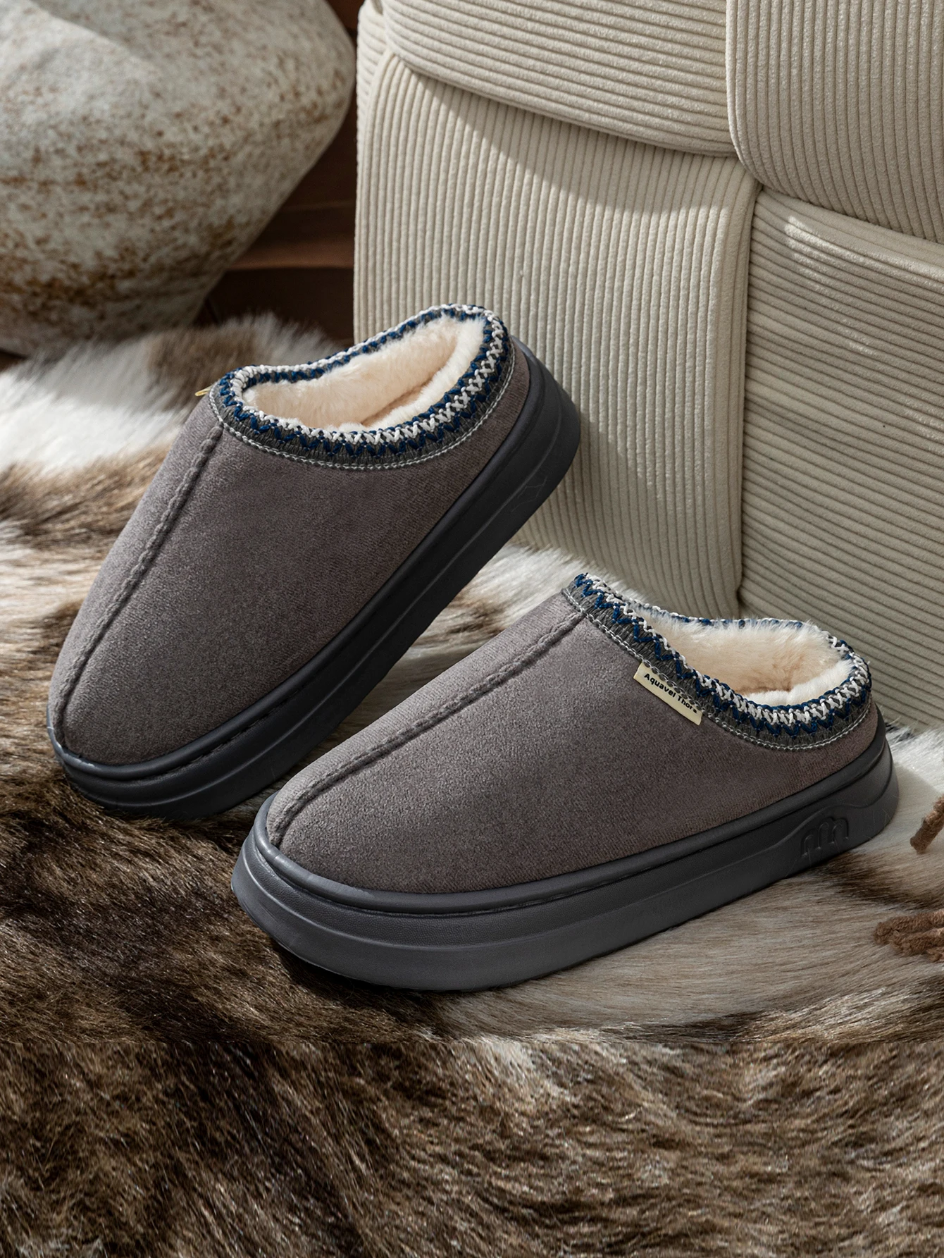 Fashion Winter Soft Sole Women's Slipper Boots Fuzzy Outdoor Casual Simple Anti-slip Indoor Warm Comfort Men Plush Home Shoes