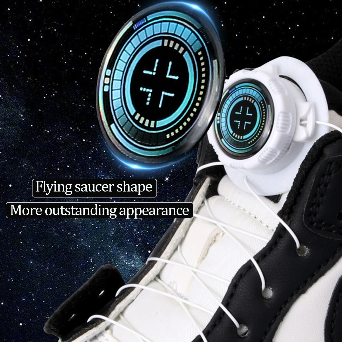1 Pair Rotating Shoe Laces Buckle - Rotating Automatic Buckle Shoeslaces | Lock Shoe Laces Tie-less for Adults Sports Shoes
