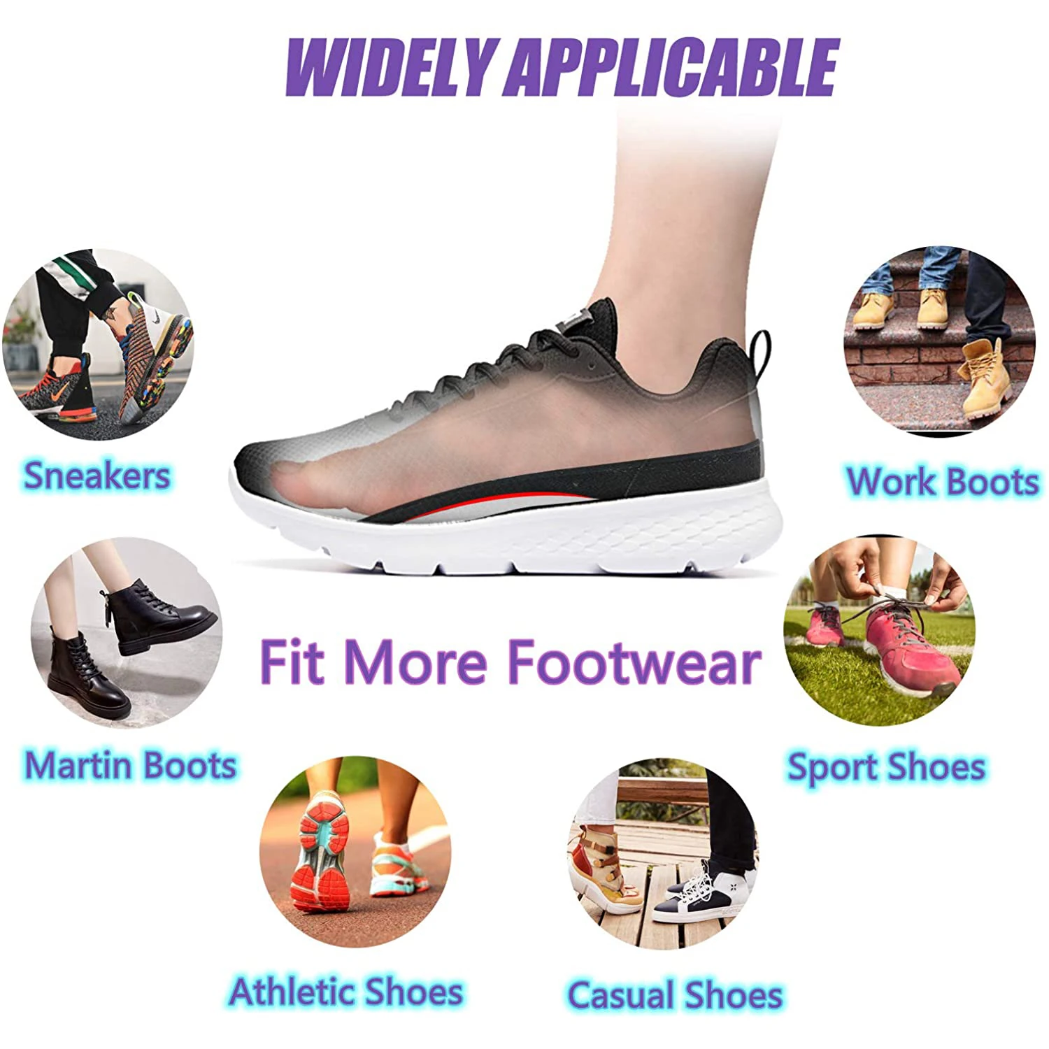 Rooruns Orthopedic Insoles Fasciitis Plantar Arch Support,Heel Spur Pain Relief Insoles for Walking Running Sports