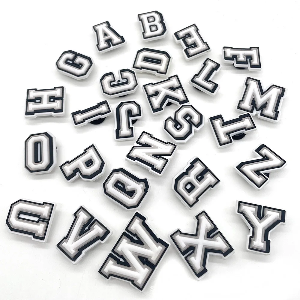 1 Piece Shoe Charms Accessories Pvc Shoe Decorations Letter 26 Options To Choose From Alphabet Ornament Pins Party Gift