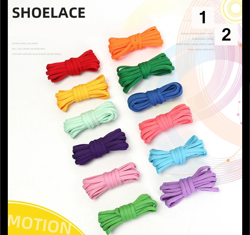 Men's And Women's Sports Shoelaces Color Flat Semicircular Shoelace Suitable For All Shoes Round Laces 23 Colors 1 Pair