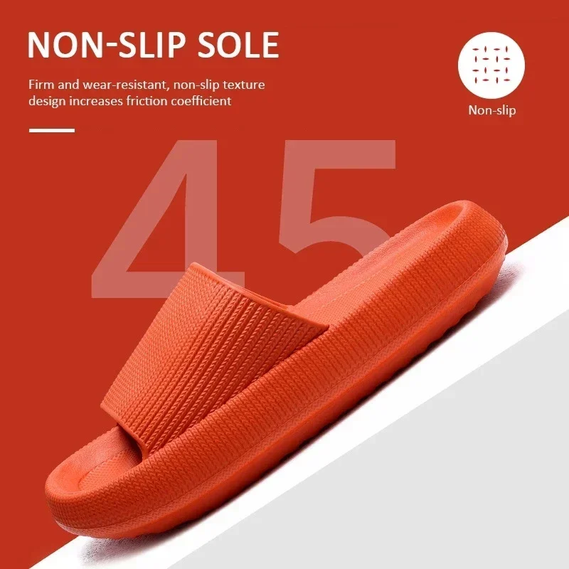 High Quality Women Thick Slippers Indoor Home Eva Soft Sole Pillow Slides Sandals Woman Summer Non Slip Beach Flip Flops New