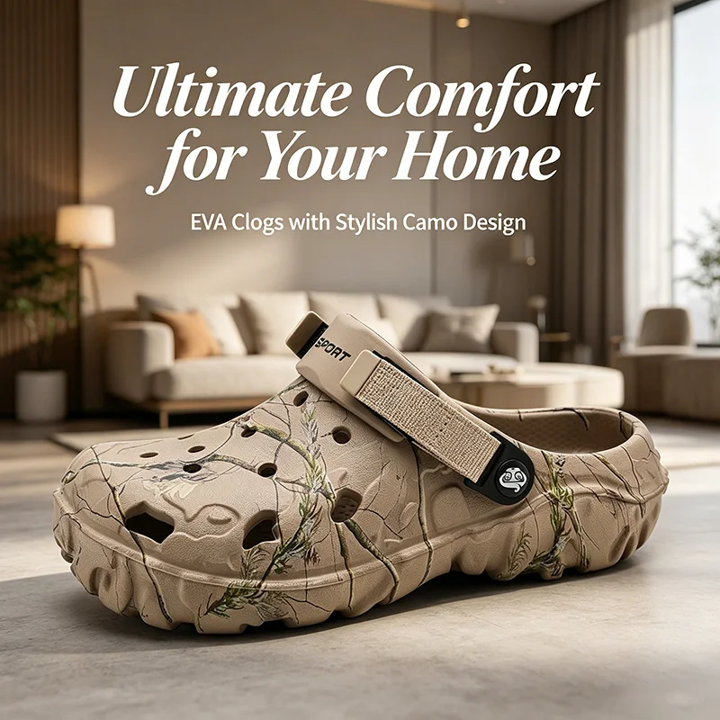 Summer Men Sandals Home Garden Shoes Comfortable Lightweight EVA Slippers Non-Slip Soft Bottom Indoor Flip Flop Outdoor Clogs