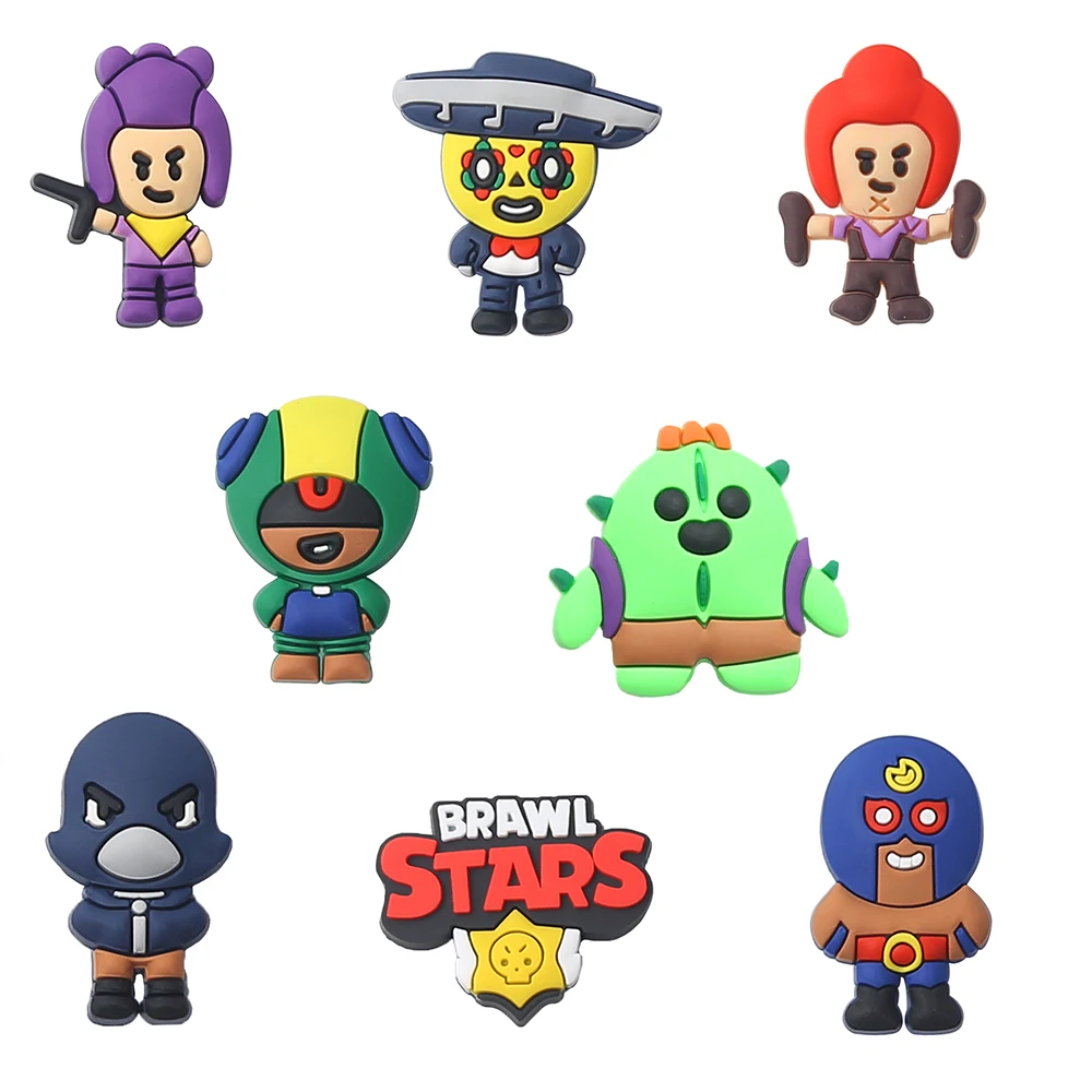 New Product 1-8Pcs Shoe Charms Game Cartoon Shoe Decoration Accessories for Clogs Fit Wristband Kids School Party Gift