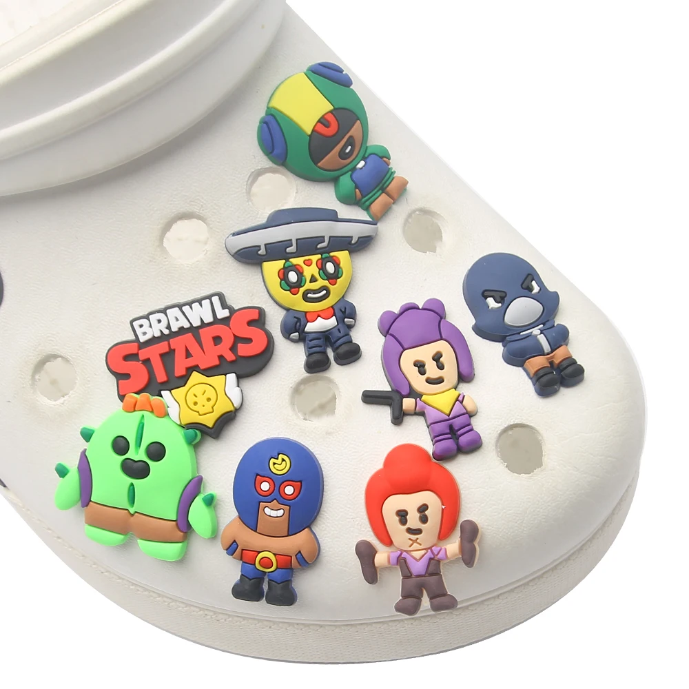 New Product 1-8Pcs Shoe Charms Game Cartoon Shoe Decoration Accessories for Clogs Fit Wristband Kids School Party Gift