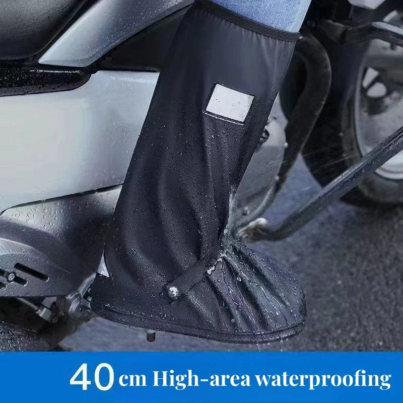 Reusable Anti-Slip Oxford Waterproof Shoes Cover Water Boots Cycling Hiking Overshoes Rain Snow Wet Sand Shoes Protectors S-XXL