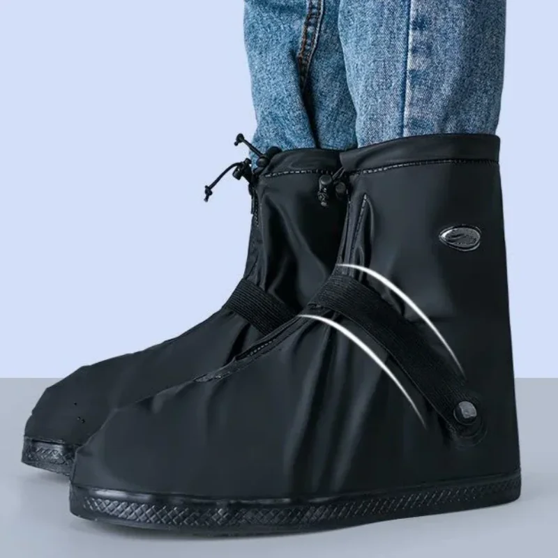 Reusable Anti-Slip Oxford Waterproof Shoes Cover Water Boots Cycling Hiking Overshoes Rain Snow Wet Sand Shoes Protectors S-XXL