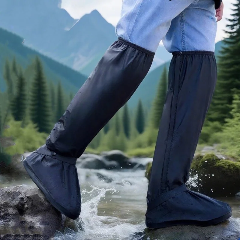 Reusable Anti-Slip Oxford Waterproof Shoes Cover Water Boots Cycling Hiking Overshoes Rain Snow Wet Sand Shoes Protectors S-XXL