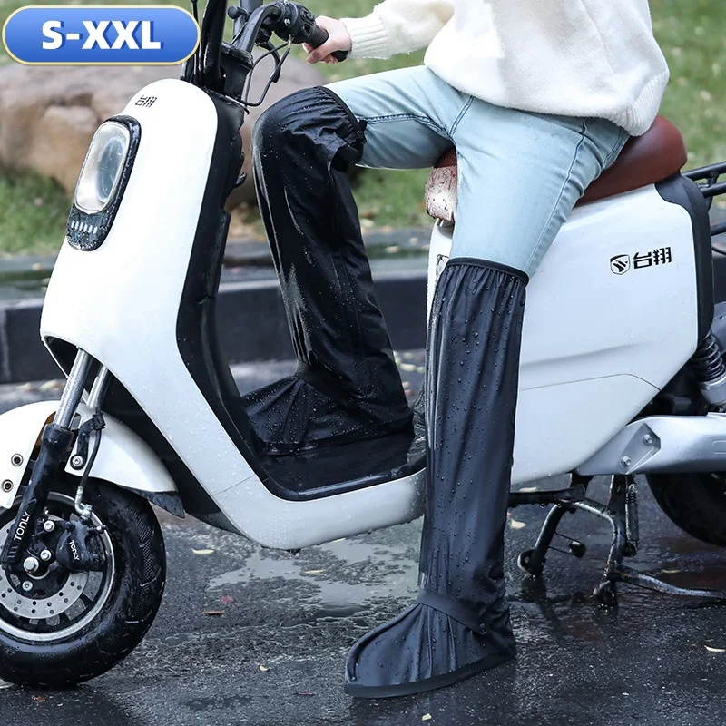 Reusable Anti-Slip Oxford Waterproof Shoes Cover Water Boots Cycling Hiking Overshoes Rain Snow Wet Sand Shoes Protectors S-XXL
