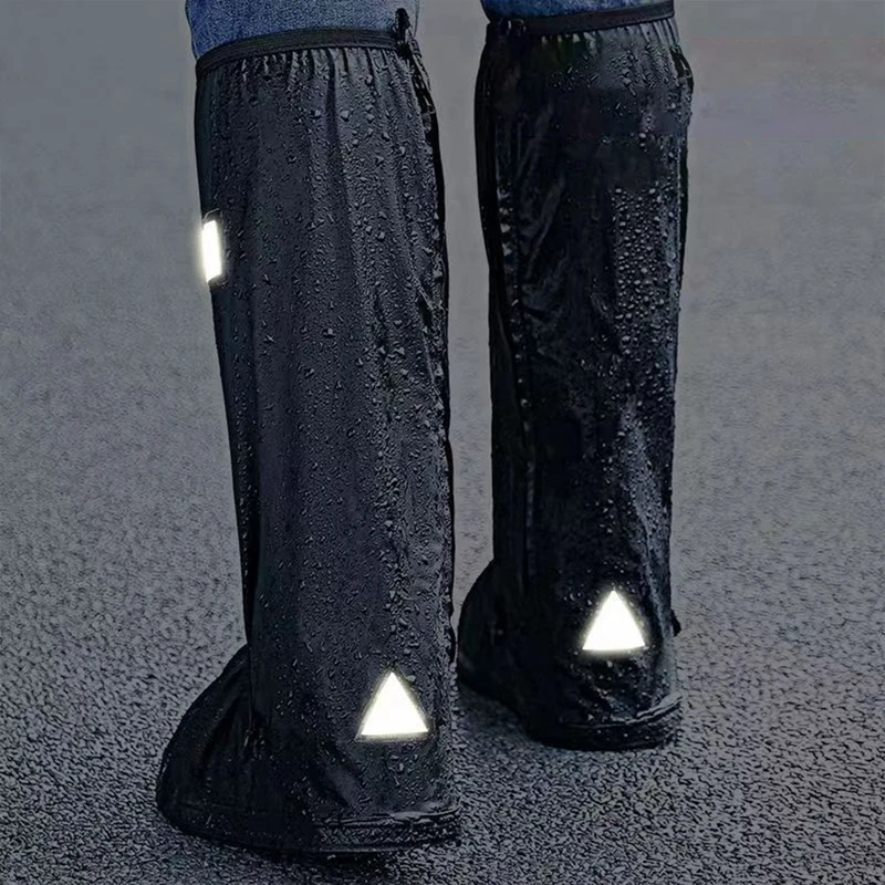 Reusable Anti-Slip Oxford Waterproof Shoes Cover Water Boots Cycling Hiking Overshoes Rain Snow Wet Sand Shoes Protectors S-XXL