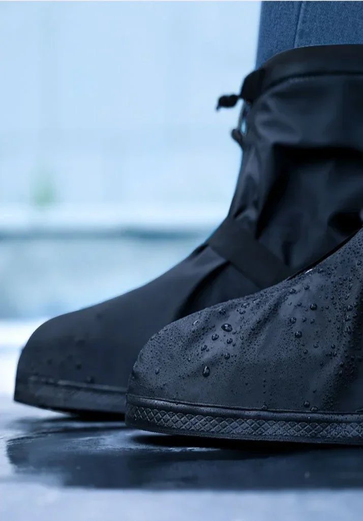 Reusable Anti-Slip Oxford Waterproof Shoes Cover Water Boots Cycling Hiking Overshoes Rain Snow Wet Sand Shoes Protectors S-XXL