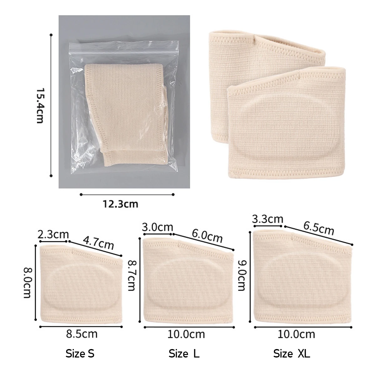 Silicone Forefoot Cushion Pads, Unisex Thickened Metatarsal Pads, Foot Care Protectors & Toe Separators