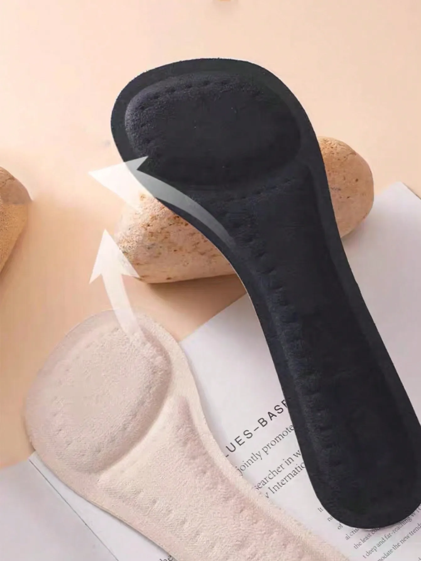 1 Pair Women’s Anti-Slip Shock-Absorbing Insoles | Soft Self-Adhesive Shoe Cushions with Odor Control for High Heels, Pumps