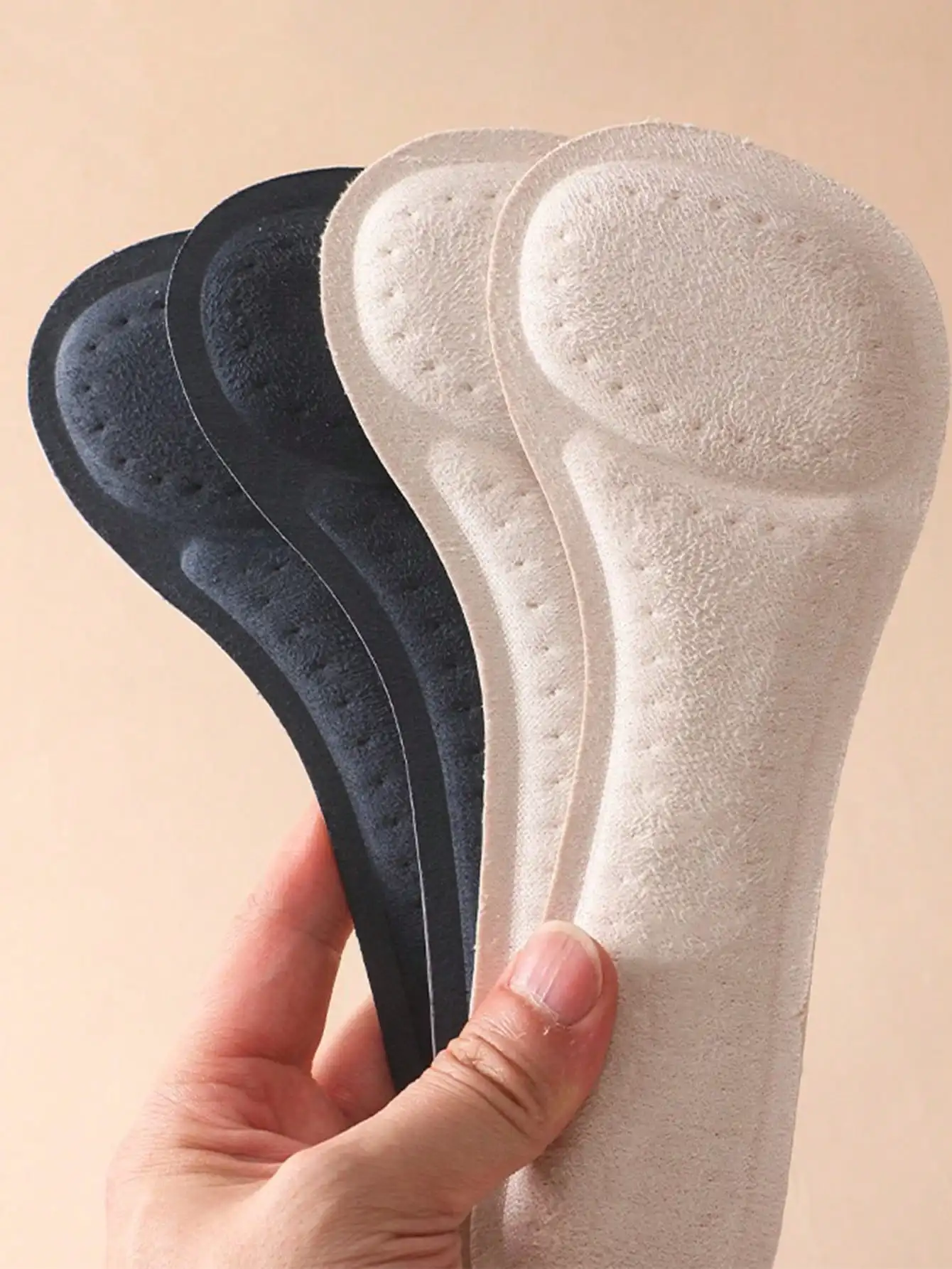 1 Pair Women’s Anti-Slip Shock-Absorbing Insoles | Soft Self-Adhesive Shoe Cushions with Odor Control for High Heels, Pumps