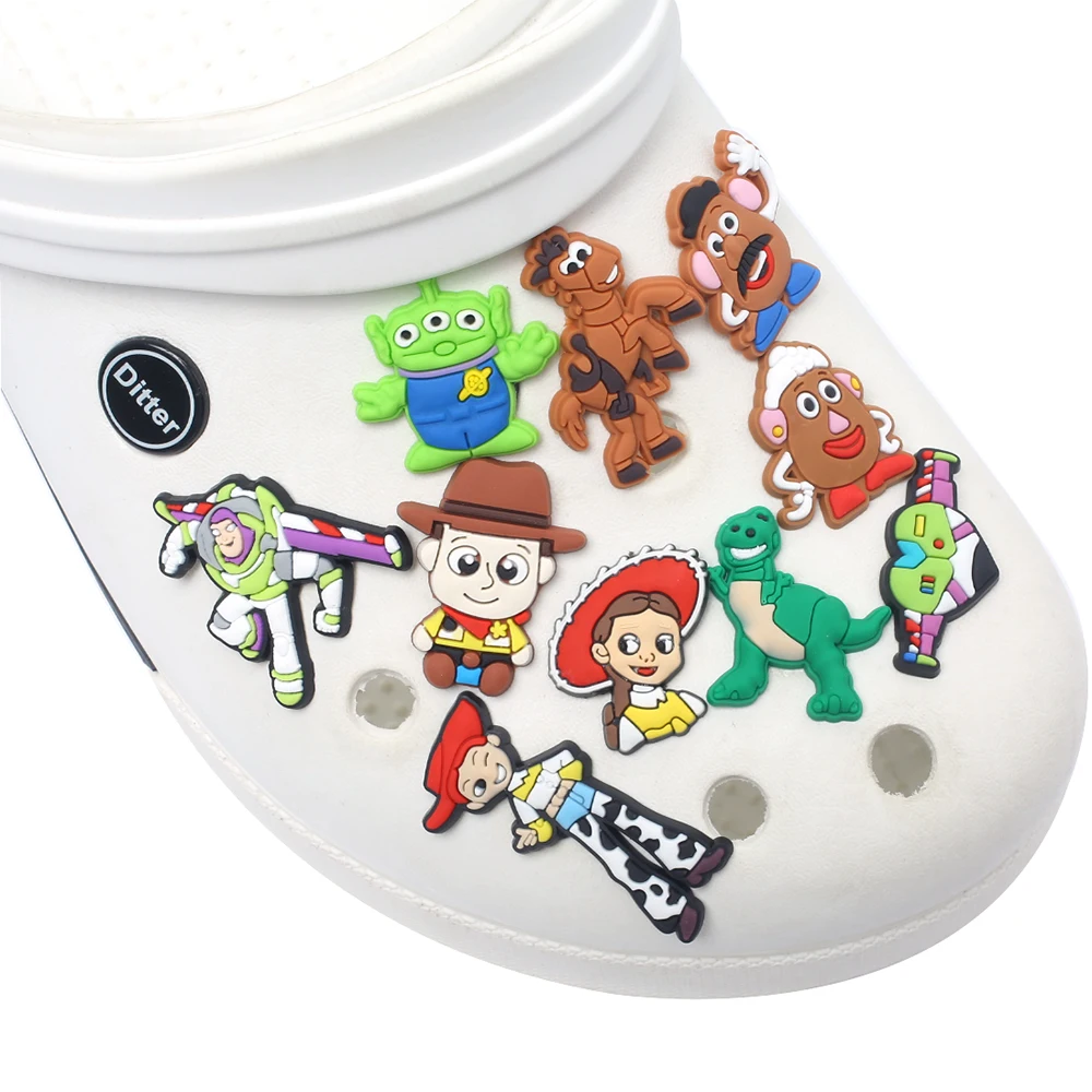 15-46Pcs Toy Story Shoe Charms Cartoon Shoes Decoration Accessories Buckle For Clog Sandal Wristband Bag