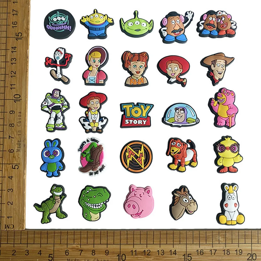 15-46Pcs Toy Story Shoe Charms Cartoon Shoes Decoration Accessories Buckle For Clog Sandal Wristband Bag