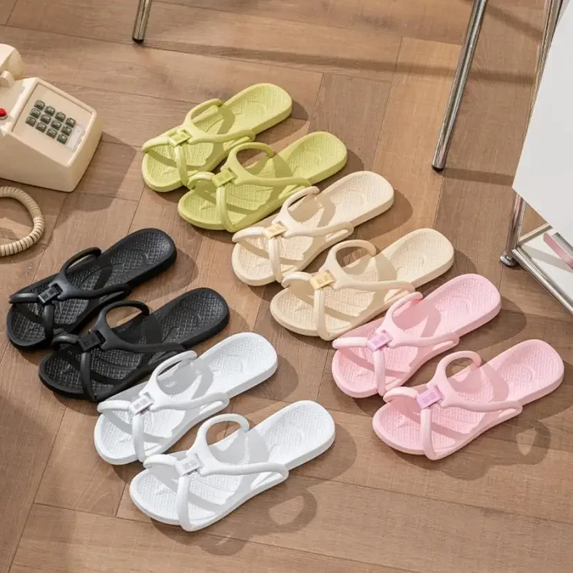 Foldable Travel Slippers Unisex EVA Flip Flops Hotel Non Slip Women Men Bathroom Indoor Slides Portable Lightweight Comfortable