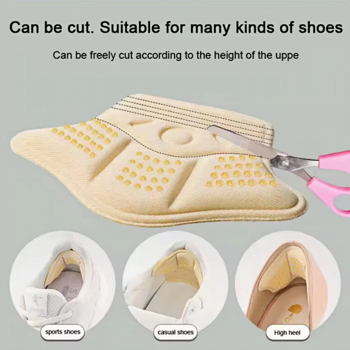 8pcs Heel Protector for Shoes Heel Stickers Inserts Insoles Anti Pain Sneakers Heel Pads Pain Relief Feet Pad Shoe Size Reducer