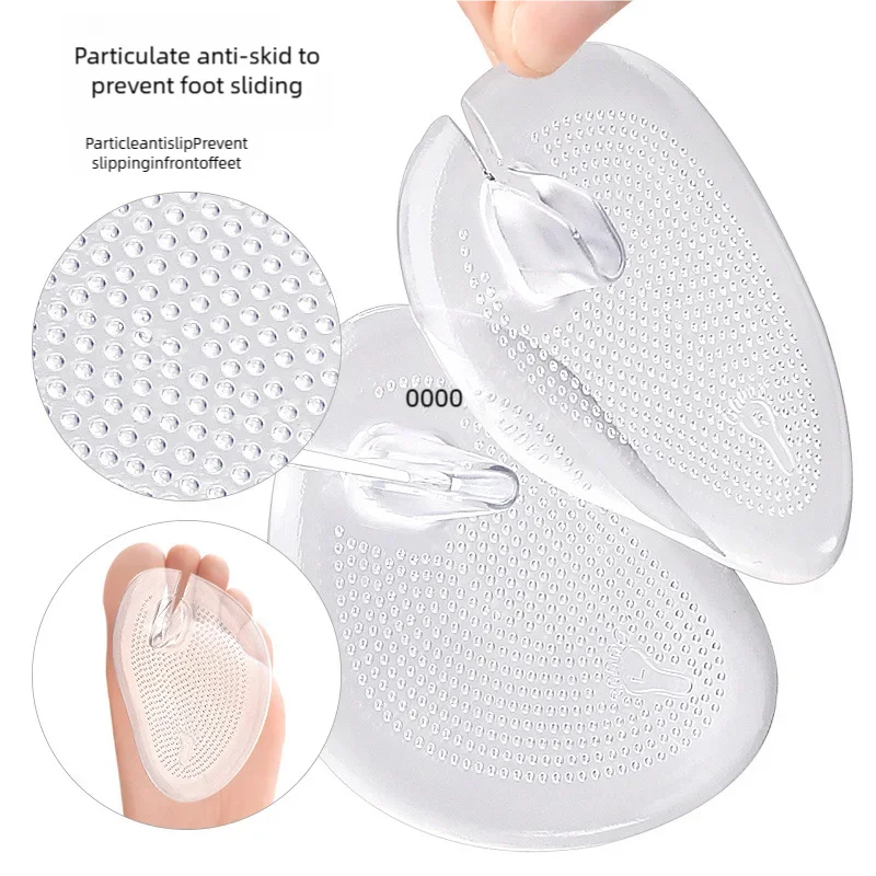 Silicone Slipper Forefoot Pads, Flip-Flop Pads, Foot Care Massage Pads, Non-Slip Cushioning