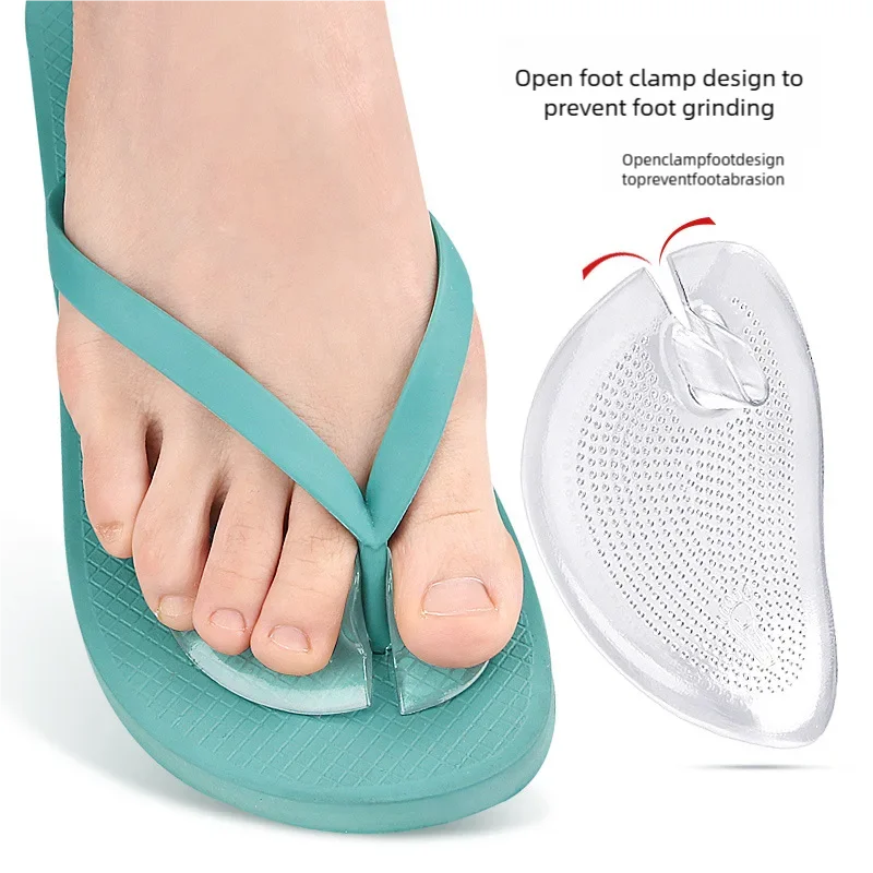 Silicone Slipper Forefoot Pads, Flip-Flop Pads, Foot Care Massage Pads, Non-Slip Cushioning