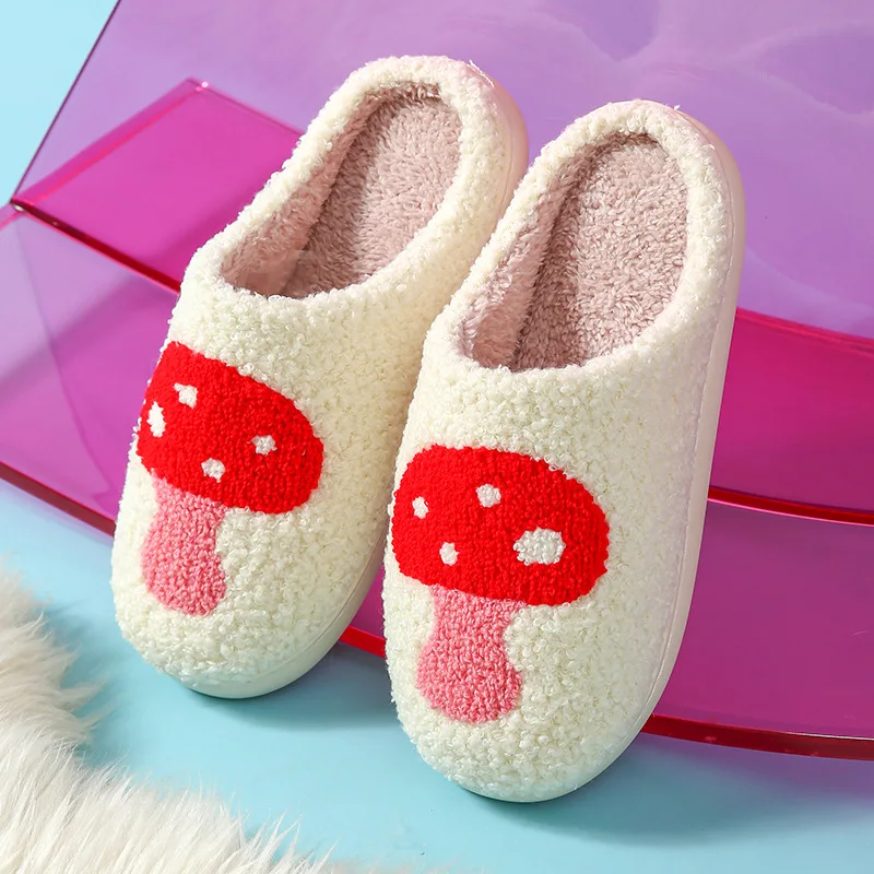 Women's Winter High-End Cotton Slippers, Women's Indoor Home Plush Warm Maternity Slippers, Couple Slippers with Added Fleece for Men in Autumn and Winter