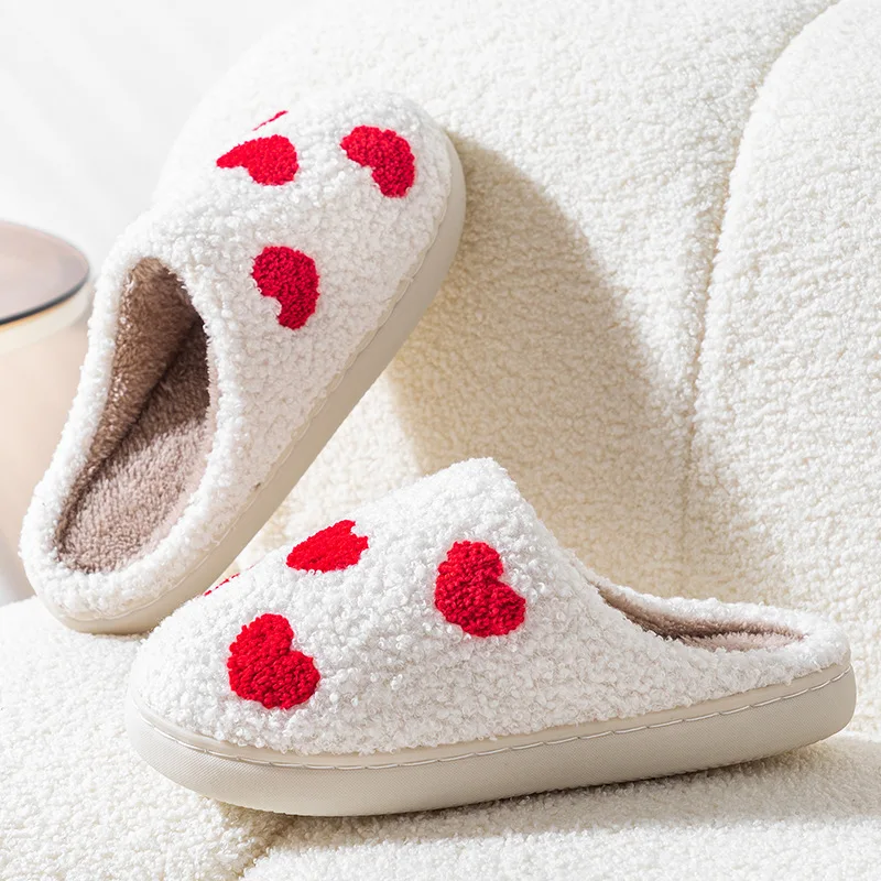 Women's Winter High-End Cotton Slippers, Women's Indoor Home Plush Warm Maternity Slippers, Couple Slippers with Added Fleece for Men in Autumn and Winter