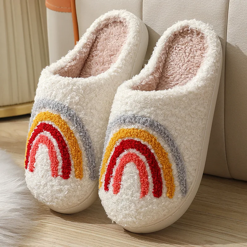 Women's Winter High-End Cotton Slippers, Women's Indoor Home Plush Warm Maternity Slippers, Couple Slippers with Added Fleece for Men in Autumn and Winter