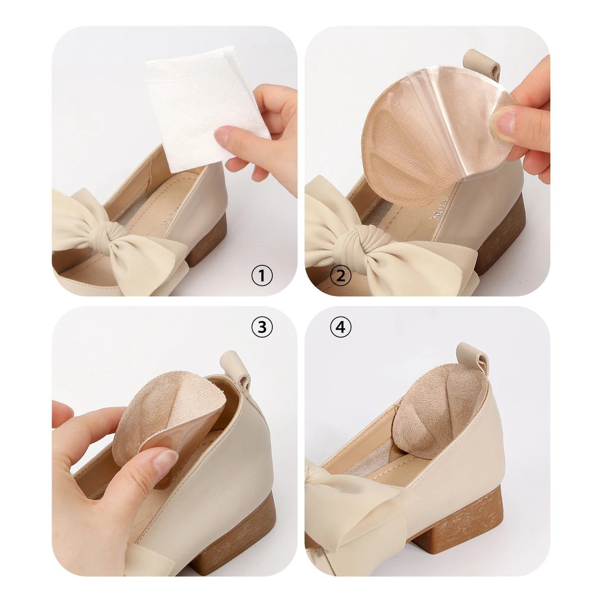 Clear Silicone Foot Cushion Pads Anti-Slip Heel Forefoot Inserts Breathable Comfort Shoe Pads for Men Women High Heels Sneakers