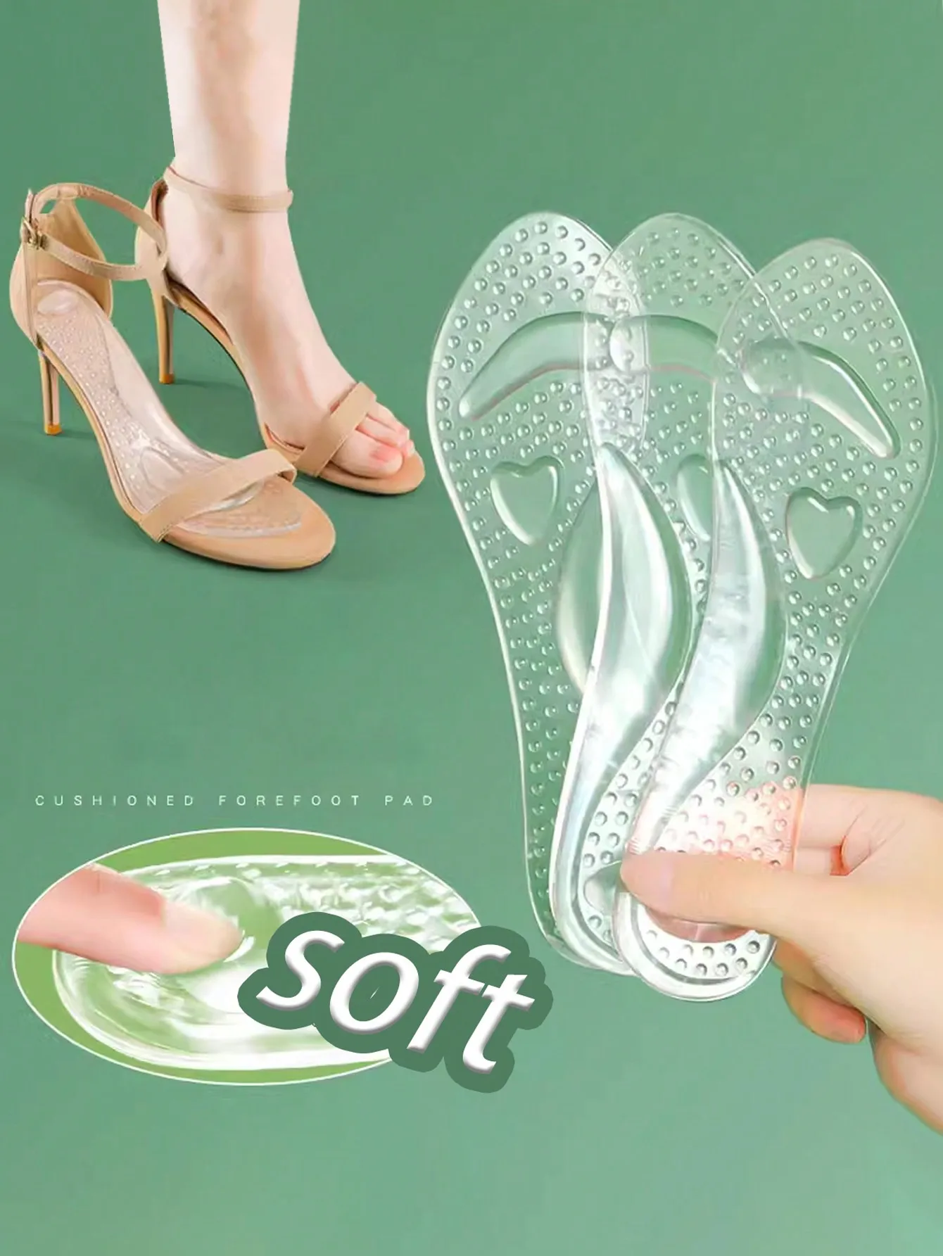 Silicone Gel Heel Inserts | Anti-Slip Shoe Cushions for High Heels, Pumps & Sneakers, Soft Comfort Pads for Women & Men