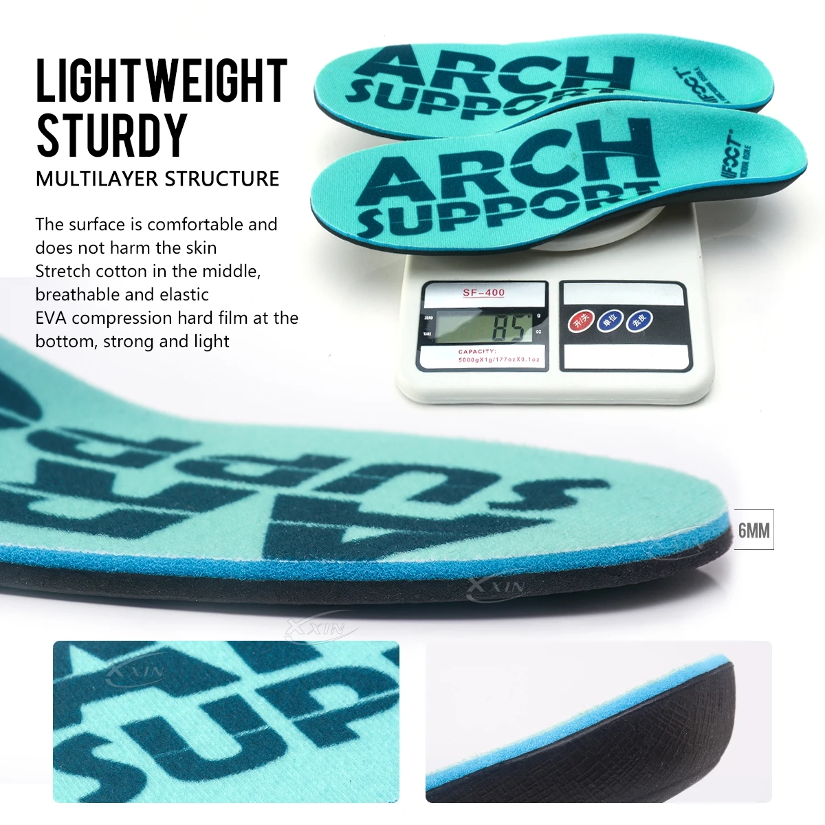 【Xxin】Arch Support Insole Orthopedic Insole Men Women Sport Shoe Insert Flat Foot Shoe Pad Size35-46