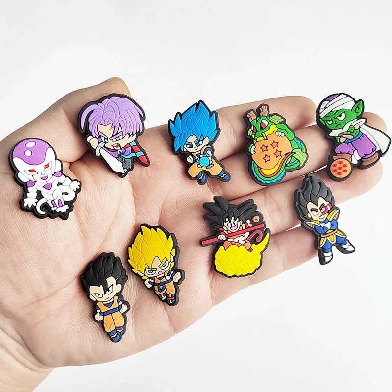 1/22pcs Dragon Ball Shoes Charms Decoration Buckle Character for Cartoon Anime Decoration  PVC Garden Shoes Accessories