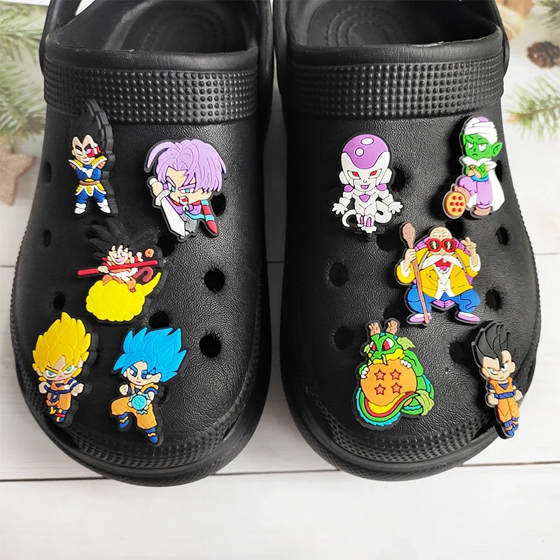 1/22pcs Dragon Ball Shoes Charms Decoration Buckle Character for Cartoon Anime Decoration  PVC Garden Shoes Accessories