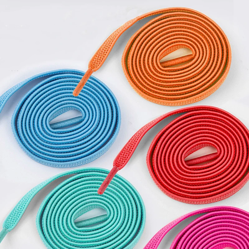 8mm Wide Elastic Shoelaces Flat High-Quality Shoelaces Suitable for a Variety of Shoes 1Pair/3Pair