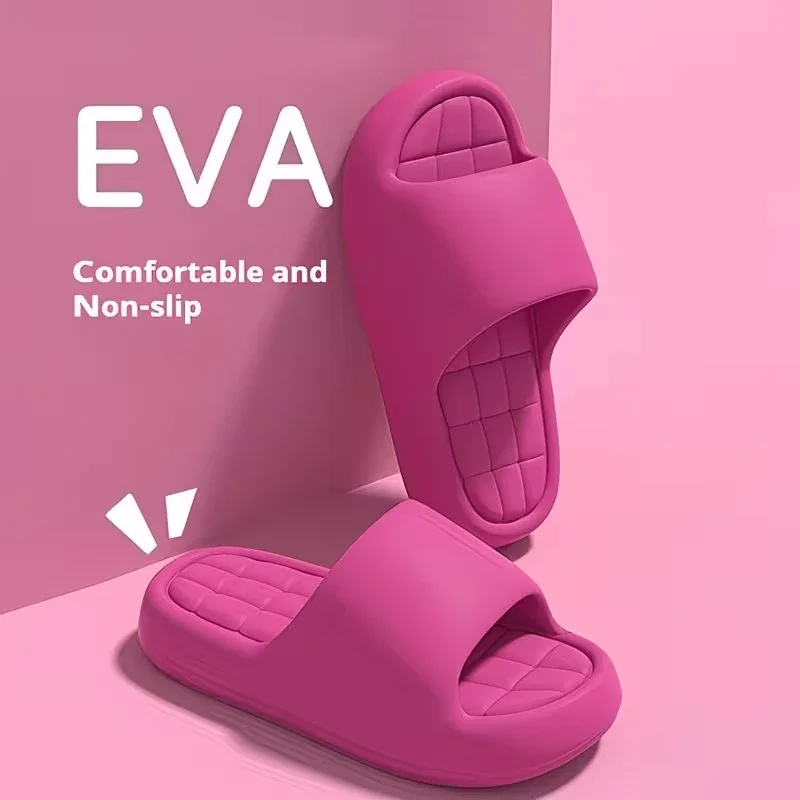 Fashion Women's Slippers Indoor Thick Soft Sole Anti-slip Wear-resistant Slides Bathroom EVA Indoor Men Summer Outdoor New Shoes