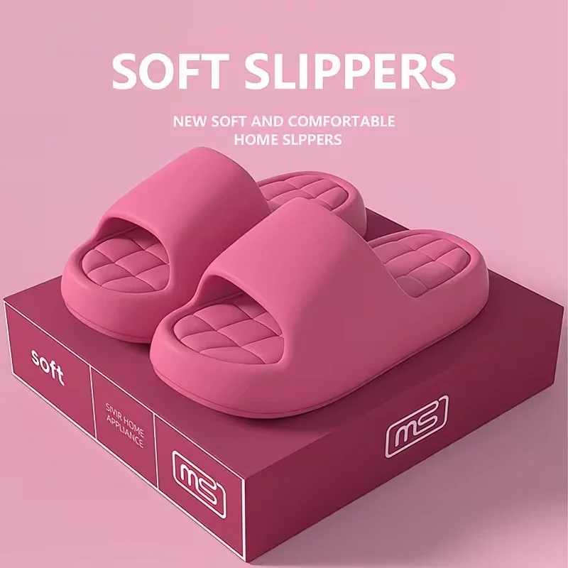 Fashion Women's Slippers Indoor Thick Soft Sole Anti-slip Wear-resistant Slides Bathroom EVA Indoor Men Summer Outdoor New Shoes