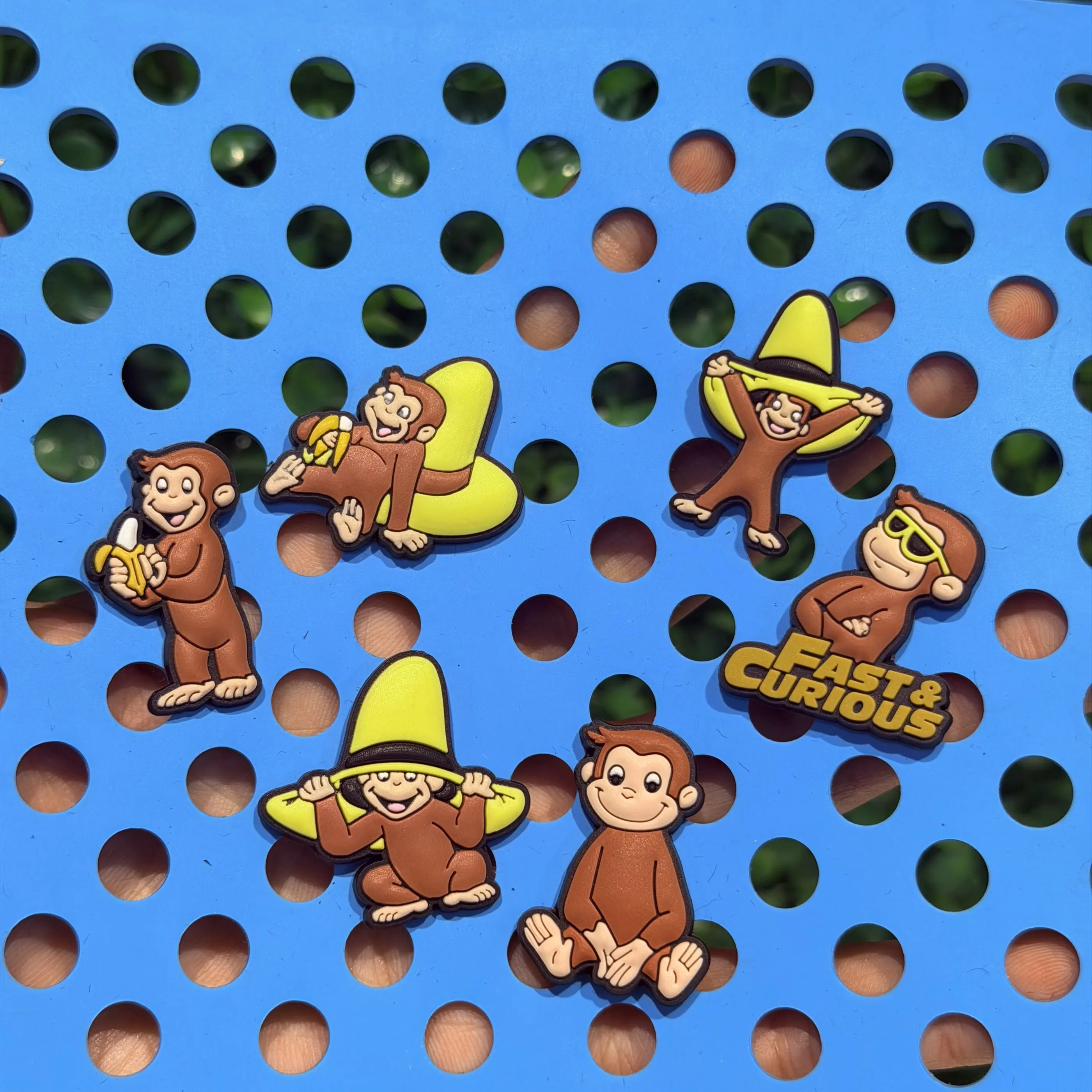 1-6Pcs Lovely Monkey PVC Shoe Buckle Charms Boys Girls Cartoon Clogs Decorations DIY Wristband Holiday Gift