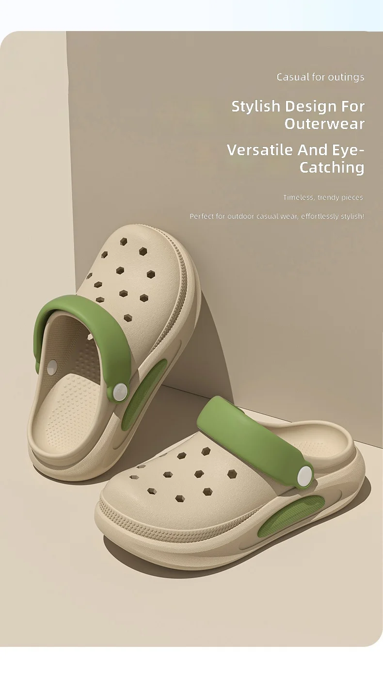 Summer Clogs Women Cute 3D Charms Garden Sandals Lightweight Soft EVA Beach Slippers Outdoor Non Slip Fashion Thick Sole Shoes