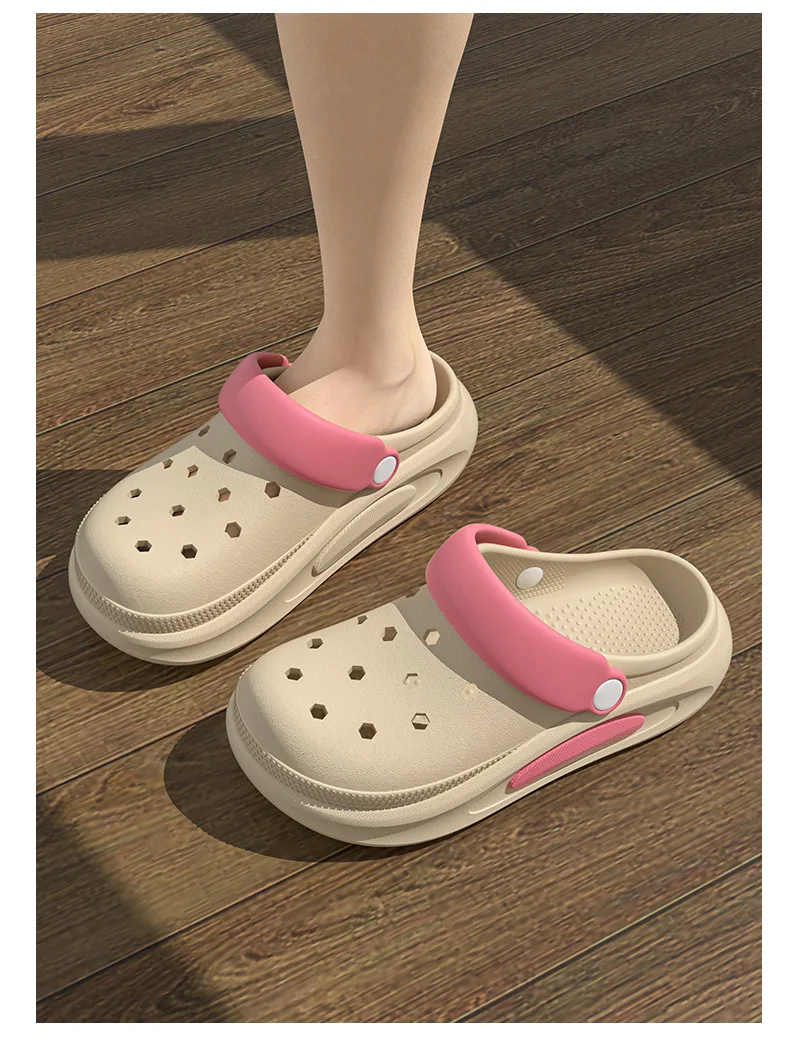 Summer Clogs Women Cute 3D Charms Garden Sandals Lightweight Soft EVA Beach Slippers Outdoor Non Slip Fashion Thick Sole Shoes