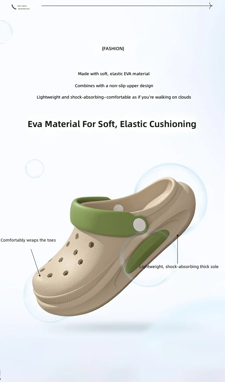 Summer Clogs Women Cute 3D Charms Garden Sandals Lightweight Soft EVA Beach Slippers Outdoor Non Slip Fashion Thick Sole Shoes