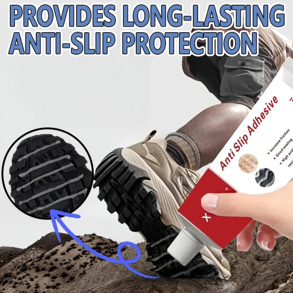 Anti-Slip Adhesive, High Traction Grip Enhancer Easy Apply Durable Essential for All Footwear Non-slip Solution on Wet/Rainy/Ice