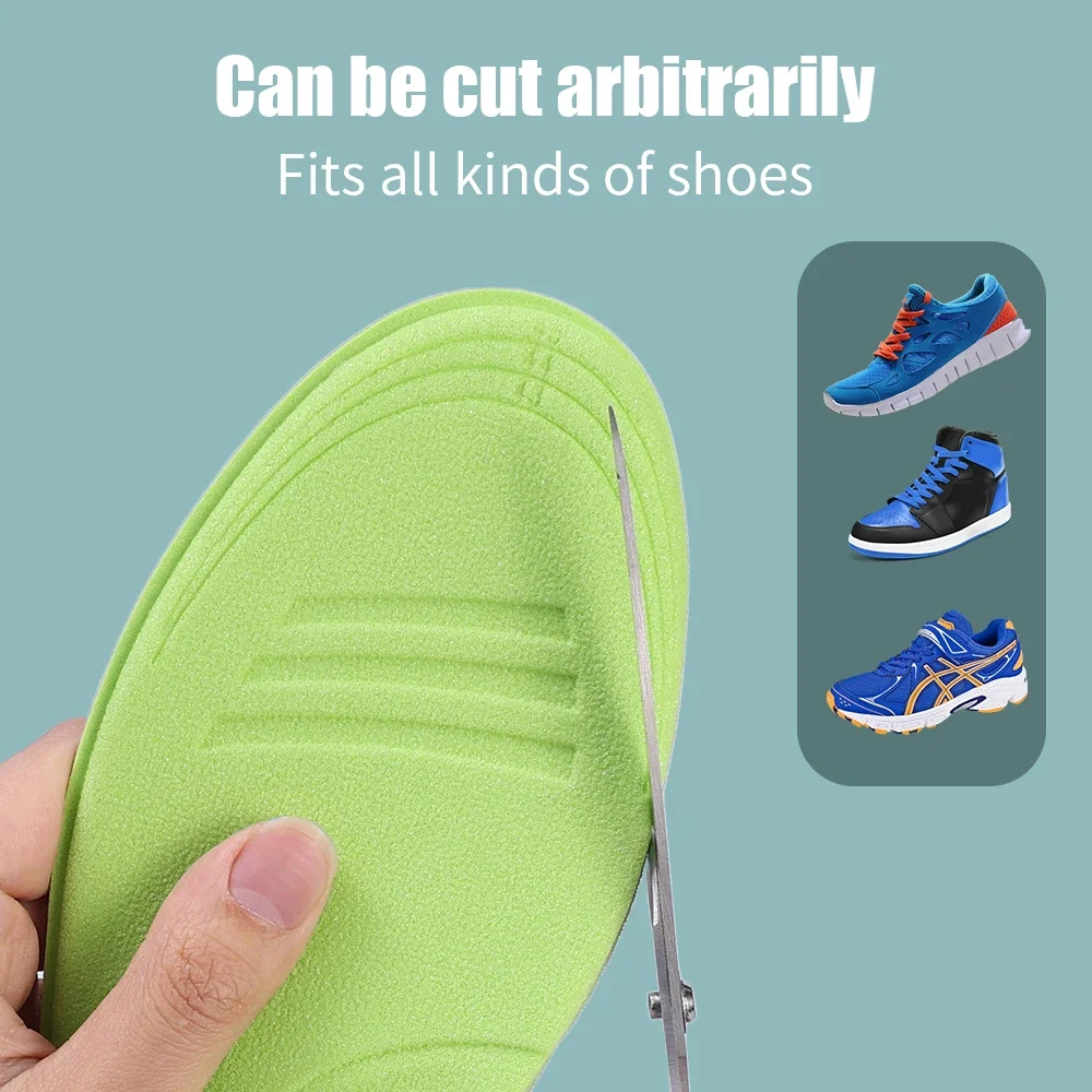 1/10pairs Unisex Memory Foam Orthopedic Insoles Deodorizing for Shoes Sports Absorbs Sweat Soft Antibacterial Shoe Accessories