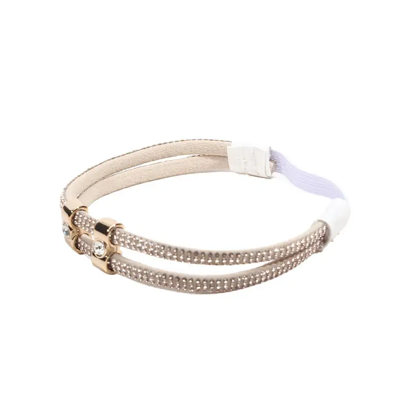 1Pair Rhinestone High Heels Shoes Band Anti-loose Women Diamond Shoelaces Anti-drop Heel Straps Belt Drill Elastic Fixed Belts