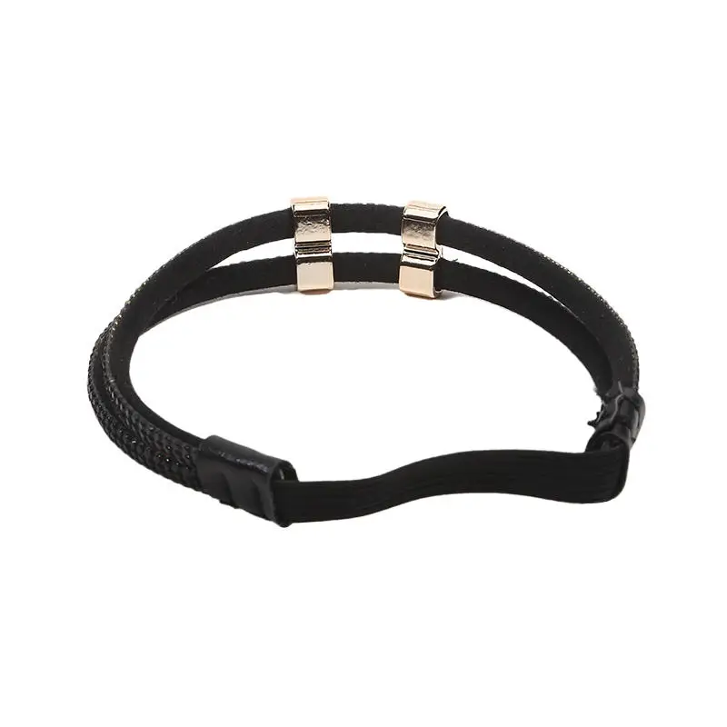 1Pair Rhinestone High Heels Shoes Band Anti-loose Women Diamond Shoelaces Anti-drop Heel Straps Belt Drill Elastic Fixed Belts