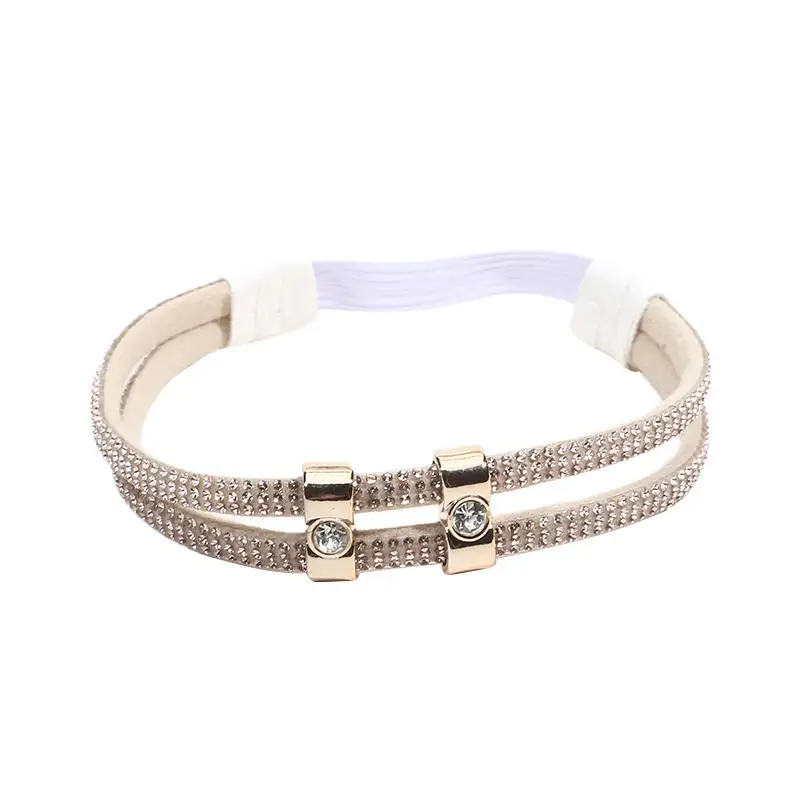 1Pair Rhinestone High Heels Shoes Band Anti-loose Women Diamond Shoelaces Anti-drop Heel Straps Belt Drill Elastic Fixed Belts