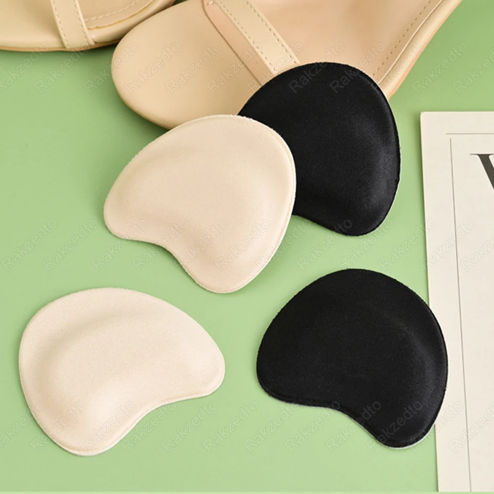 4Pairs Sponge Shoes Pads for Woman High Heels Long Time Standing Pain Relief Insoles Non-Slip Forefoot Pads for Big Shoes Insert