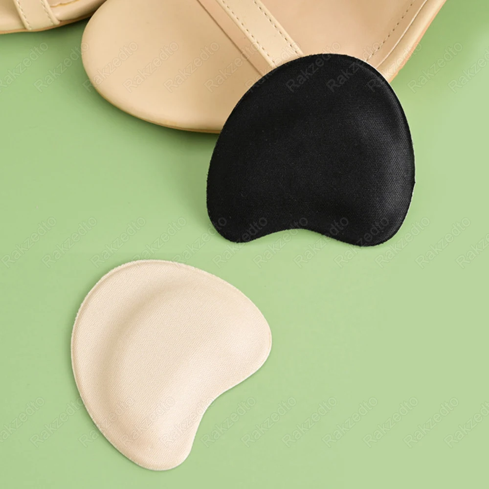4Pairs Sponge Shoes Pads for Woman High Heels Long Time Standing Pain Relief Insoles Non-Slip Forefoot Pads for Big Shoes Insert