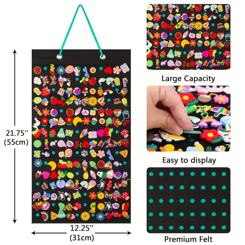 100/180 Hole Shoe Decoration Storage Container, Hanging Shoe Decoration Display, Halloween and Christmas Season Gift Decorations