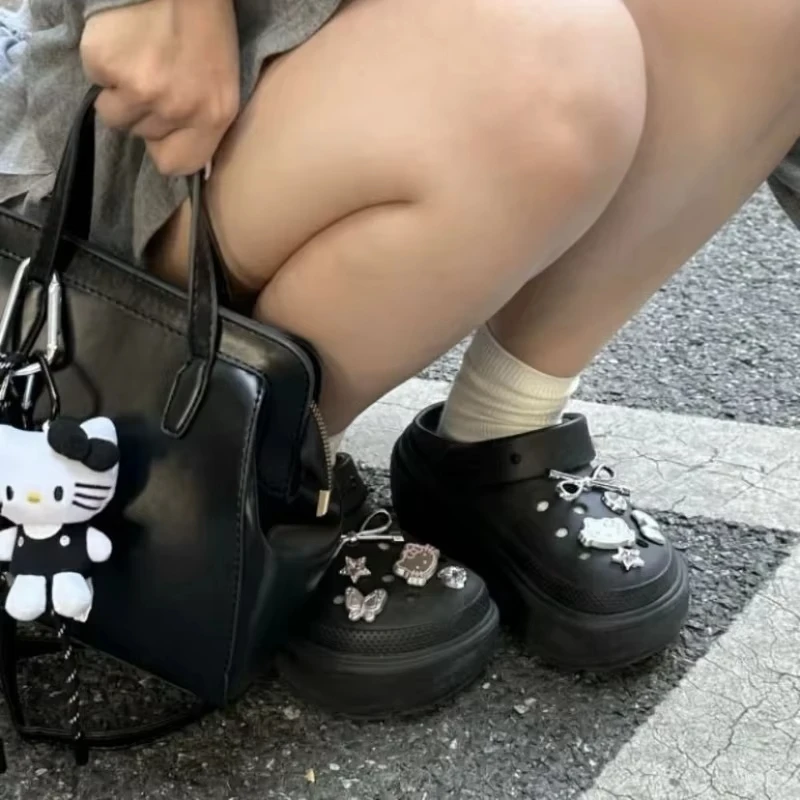Hello Kitty Silvery Shoe Charms Set Cute Cartoon Plastics Decorations for Clogs & Sandals Perfect Gift for Boy Girl